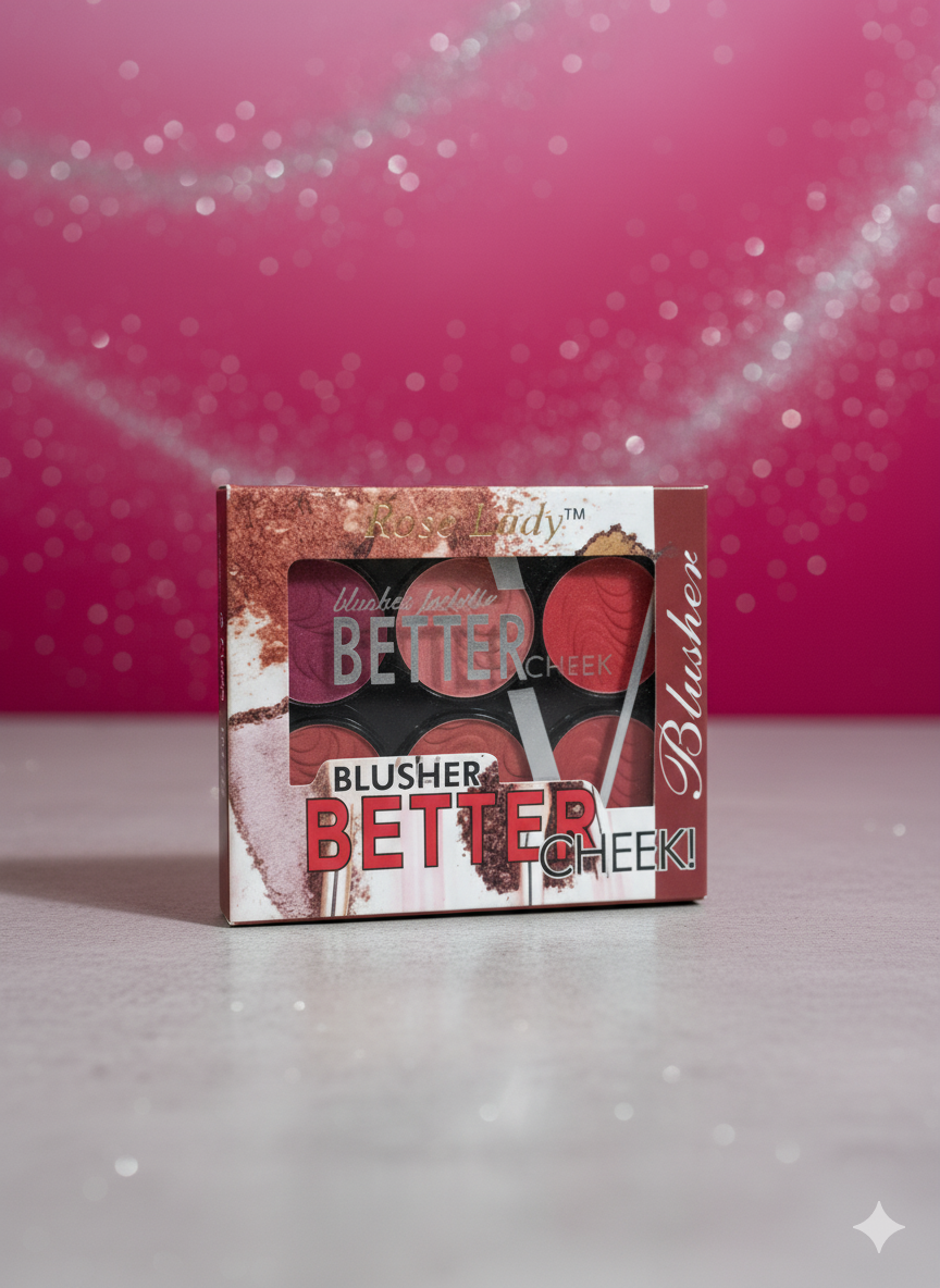 ROSE LADY "Better Cheek!" 6-Pan Blusher Palette