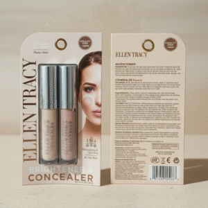 ELLEN TRACY Brightener & Concealer Duo - All-Day Wear (Shade 01 Light Ivory)