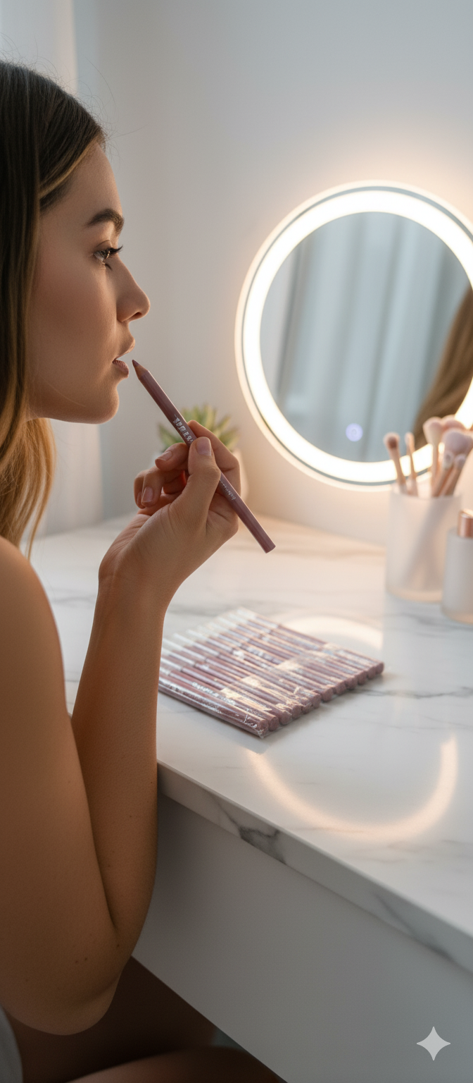 Essential Nude & Pink Lip Liner Pencil Set (Wholesale Pack) - Image 2