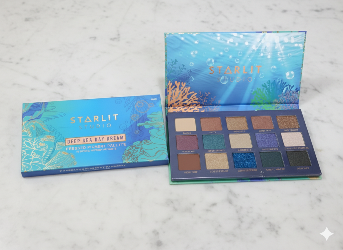 STARLIT STUDIO Deep Sea Day Dream Pressed Pigment Palette (15 Exotic Shades)