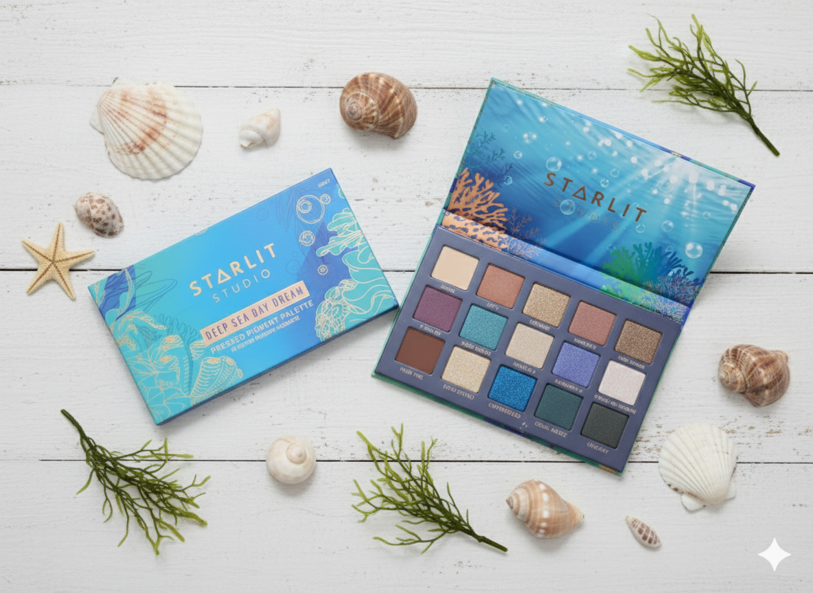 STARLIT STUDIO Deep Sea Day Dream Pressed Pigment Palette (15 Exotic Shades) - Image 2